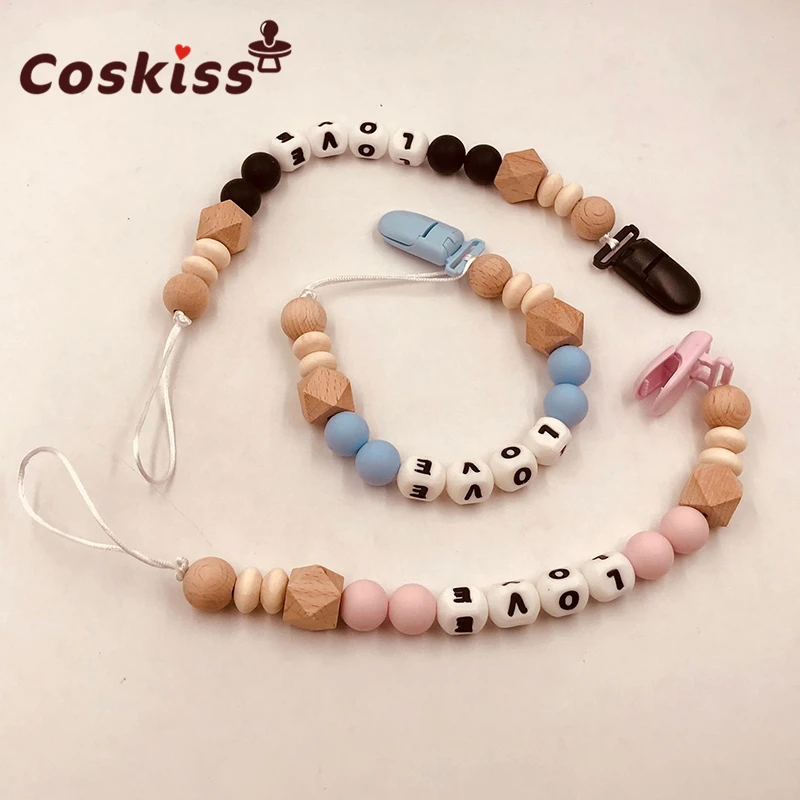 NEW DIY Silicone Baby Pacifier Clip Personalised Name Colorful Pacifier Chain for Baby Teething Soother Chew Toy Dummy Clips
NEW DIY Silicone Baby Pacifier Clip Personalised Name Colorful Pacifier Chain for Baby Teething Soother Chew Toy Dummy Clips