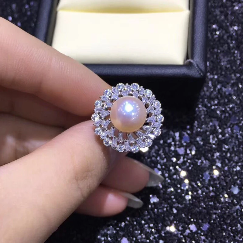 Natural Freshwater Pearl Ring 925 sterling Silver Ring for Women Romantic Big Pearl Zircon Wedding Party Birthday Gift Bohemia
Natural Freshwater Pearl Ring 925 sterling Silver Ring for Women Romantic Big Pearl Zircon Wedding Party Birthday Gift Bohemia