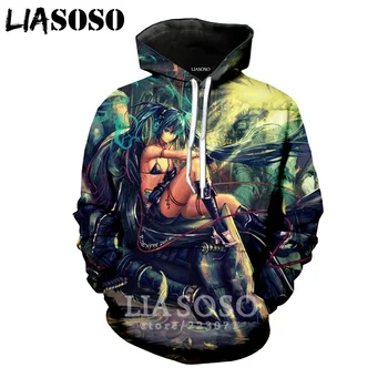 LIASOSO 2019 Winter New Men Women Sweatshirt 3D Print Anime Black Rock Shooter Hoodie Long Sleeve Top Harajuku Pullover B181-25
LIASOSO 2019 Winter New Men Women Sweatshirt 3D Print Anime Black Rock Shooter Hoodie Long Sleeve Top Harajuku Pullover B181-25