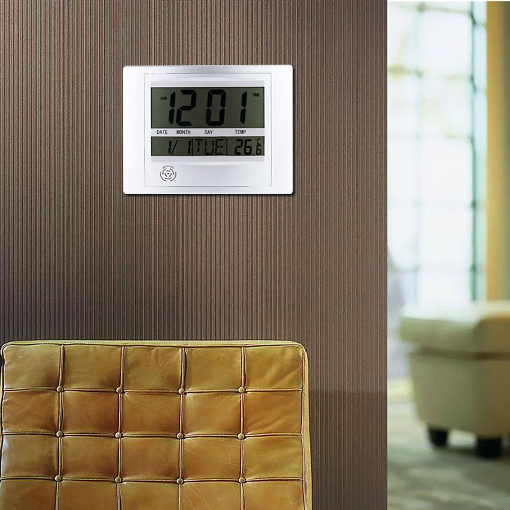 New LCD Digital Wall Clock With Thermometer Electronic Temperature Meter Calendar Indoor Desk Digital Wall Clock home decor
New LCD Digital Wall Clock With Thermometer Electronic Temperature Meter Calendar Indoor Desk Digital Wall Clock home decor