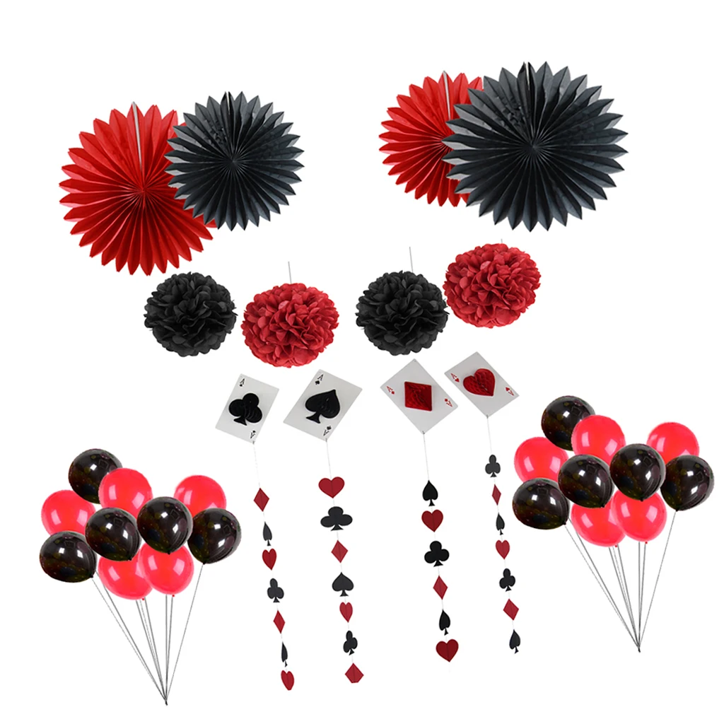 32/Set Casino Banner Las Vegas Themed Party Night Card Hanging Garland Decoration 32/Set Casino Banner Las Vegas Themed Party Night Card Hanging Garland Decoration