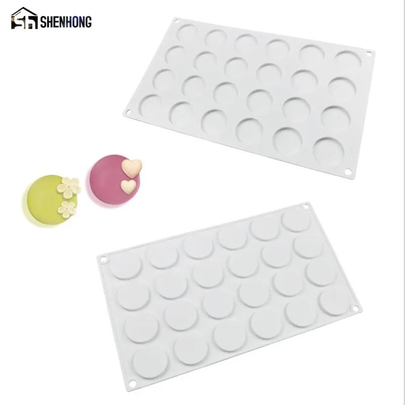 SHENHONG 24 Holes Round Cake Mold For Baking Dessert Art Mousse Silicone Decoratin Mould Silikonowe Moule Pastry Chocolate Pan
SHENHONG 24 Holes Round Cake Mold For Baking Dessert Art Mousse Silicone Decoratin Mould Silikonowe Moule Pastry Chocolate Pan