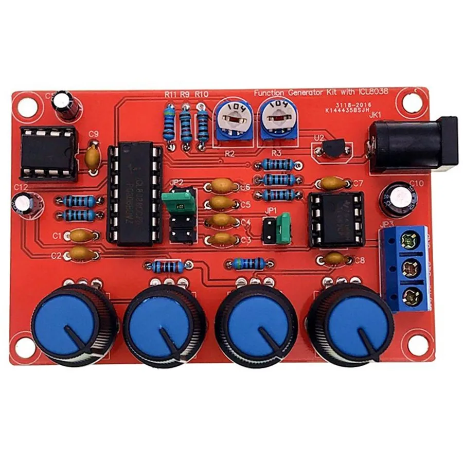 DIY KITS ICL8038 DC 12V 5HZ-400KHZ Function Signal Generator Sine Triangle Sawtooth
DIY KITS ICL8038 DC 12V 5HZ-400KHZ Function Signal Generator Sine Triangle Sawtooth