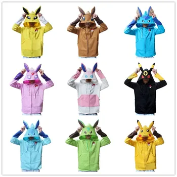 

Anime Pokemon Go Pikachu Umbreon Ears Hoodies halloween costume for Women Men Cosplay Costumes Adult Unisex Hoodies Sweatshirt