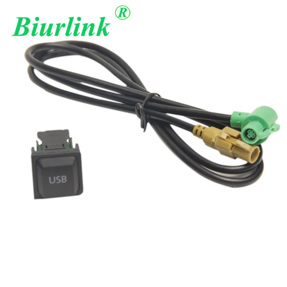 Biurlink USB Switch Button Charger Audio Input Harness Cable Adapter For Volkswagen MK5 RCD510 RNS315 CD Host Round 4Pin Port
Biurlink USB Switch Button Charger Audio Input Harness Cable Adapter For Volkswagen MK5 RCD510 RNS315 CD Host Round 4Pin Port