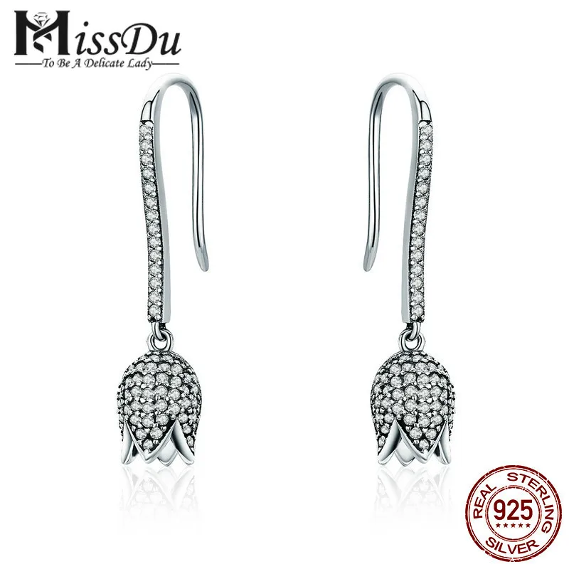 925 Sterling Silver Dazzling CZ Tulip Flower Petal Female Drop Earrings for Women Luxury Earrings Silver Jewelry SCE301
925 Sterling Silver Dazzling CZ Tulip Flower Petal Female Drop Earrings for Women Luxury Earrings Silver Jewelry SCE301