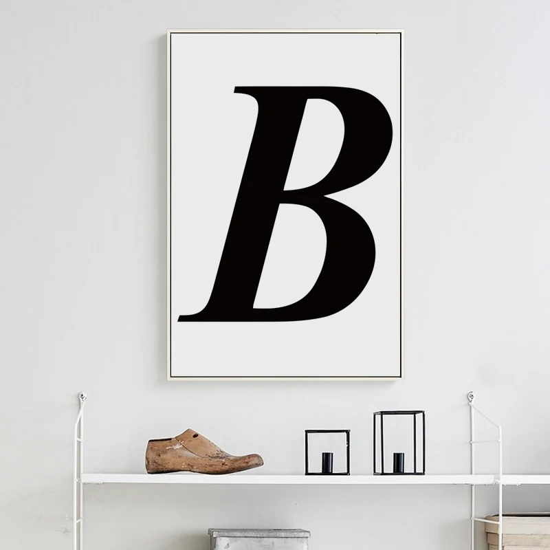 Black And White Letter Simple English B Alphabet Canvas Painting Art Print Poster Picture Wall Office Room Home Decoration Mural
Black And White Letter Simple English B Alphabet Canvas Painting Art Print Poster Picture Wall Office Room Home Decoration Mural
