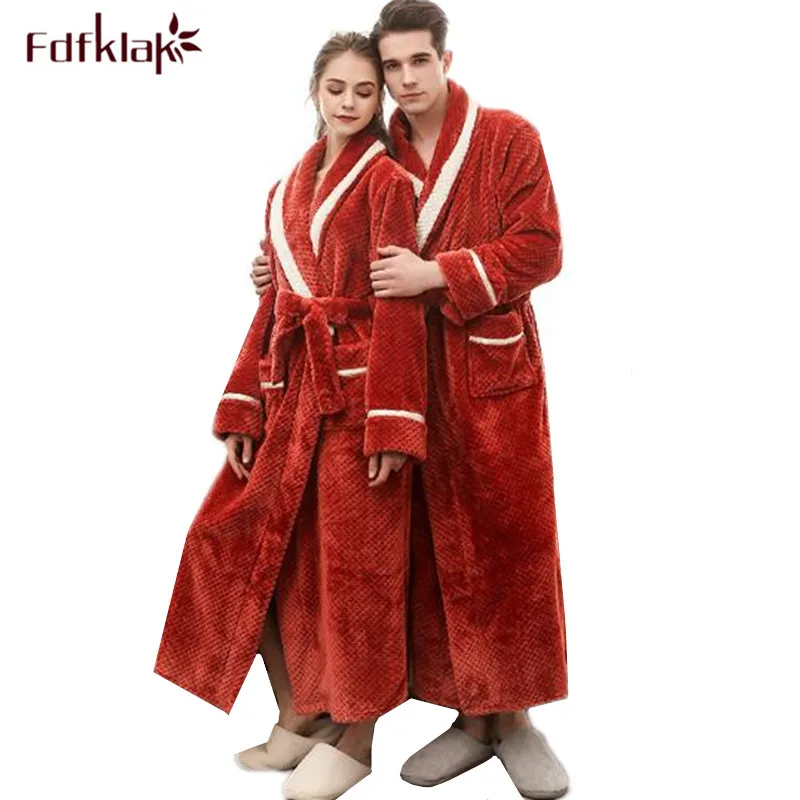 Fdfklak Couple's robe thick warm bathrobe women winter robe flannel long bathrobes female sleepwear women's robes home clothes
Fdfklak Couple's robe thick warm bathrobe women winter robe flannel long bathrobes female sleepwear women's robes home clothes