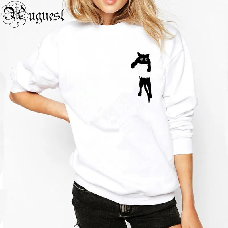 Uguest Women's Sweatshirt Clothes With Cats O-neck Pocket Long Oversize Sweatshirts Large Size Hooded Women's Clothing 2019
Uguest Women's Sweatshirt Clothes With Cats O-neck Pocket Long Oversize Sweatshirts Large Size Hooded Women's Clothing 2019
