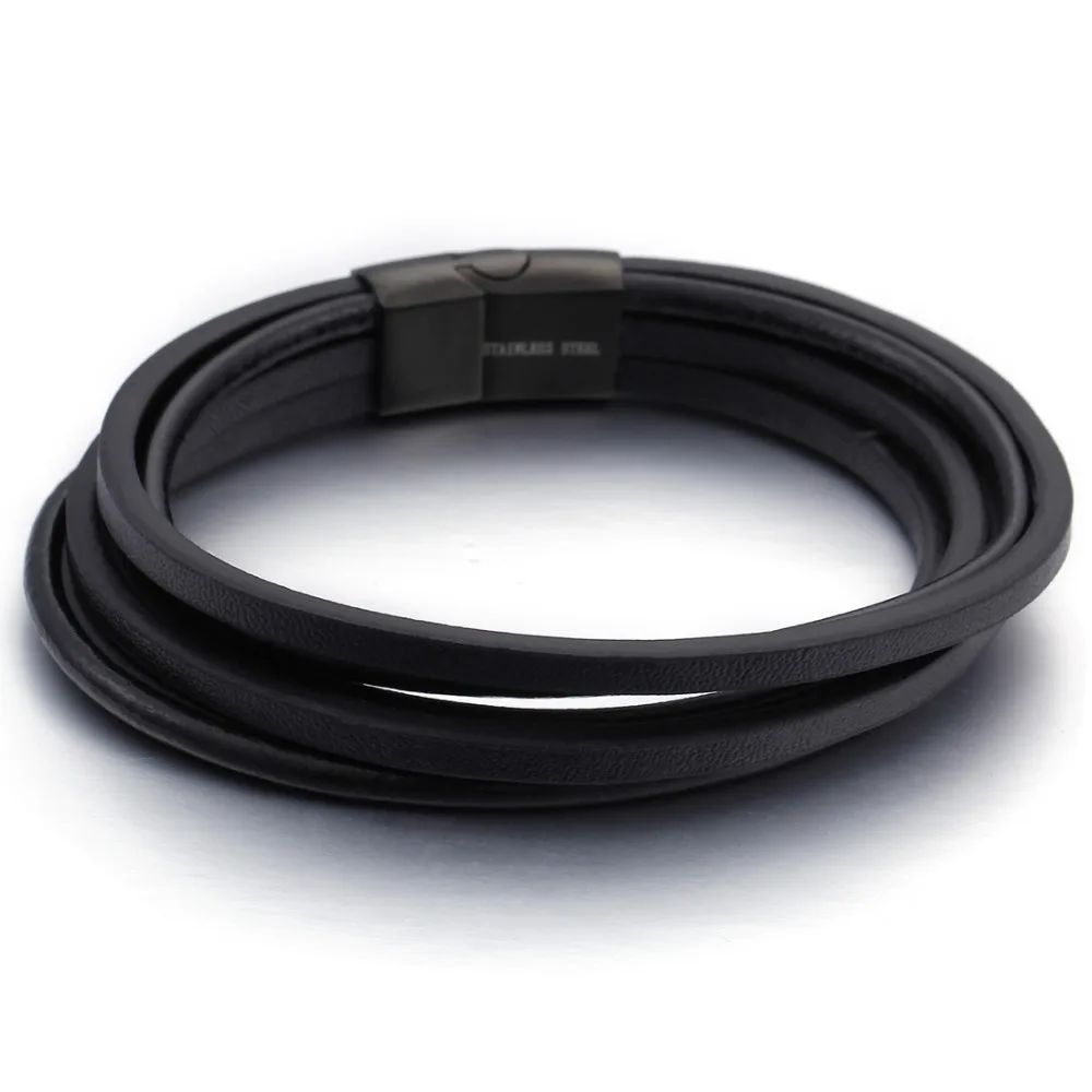 11mm Fashion Men Leather Bracelets Black Color Bracelets & Bangles for Men Jewelry Stainless Steel Buckle Punk Gift
11mm Fashion Men Leather Bracelets Black Color Bracelets & Bangles for Men Jewelry Stainless Steel Buckle Punk Gift