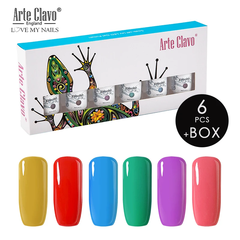 Arte Clavo Gel Nail Polish Set For Manicure Nail Extension 6PCS/LOT 8ML Kit Nails Art Design Soak Off Gellak White Gel Varnish
Arte Clavo Gel Nail Polish Set For Manicure Nail Extension 6PCS/LOT 8ML Kit Nails Art Design Soak Off Gellak White Gel Varnish