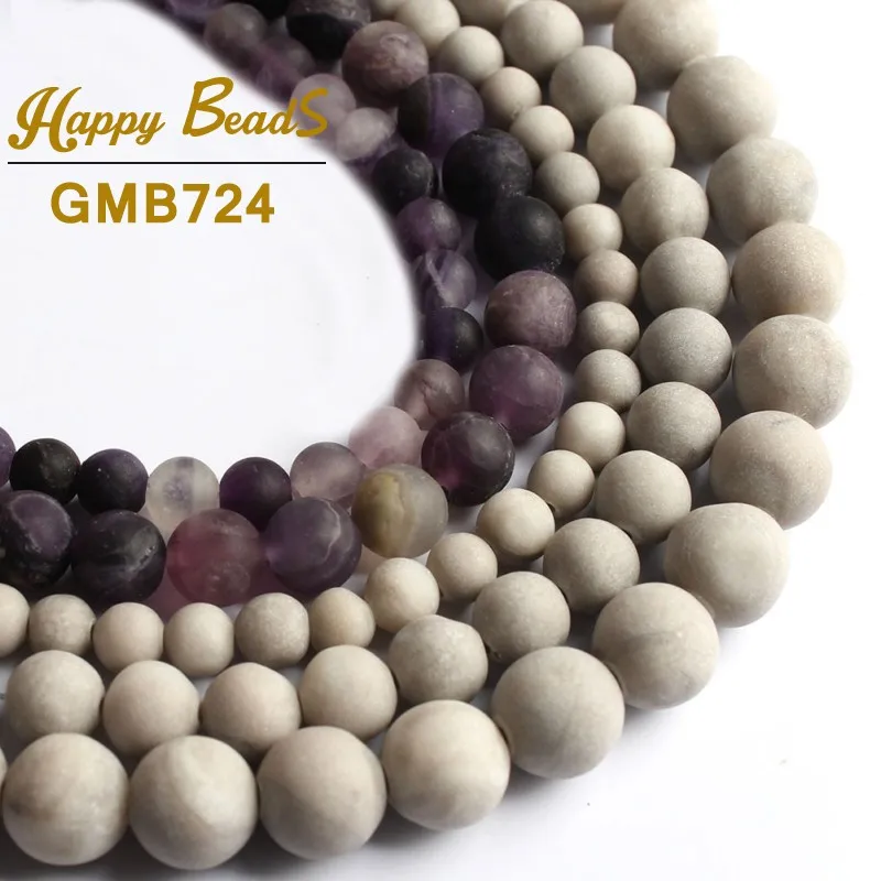 Natural Stone Dull Polish Matte Purple Fluorite Gray beads Round Loose Beads 15" Strand 6mm 8mm For Jewelry Making DIY Bracelet
Natural Stone Dull Polish Matte Purple Fluorite Gray beads Round Loose Beads 15" Strand 6mm 8mm For Jewelry Making DIY Bracelet