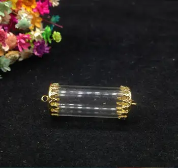 20sets/lot 28*12mm handmade tube shape two sides open gold color crown base glass vial globe bottle jewelry diy pendant necklace
20sets/lot 28*12mm handmade tube shape two sides open gold color crown base glass vial globe bottle jewelry diy pendant necklace