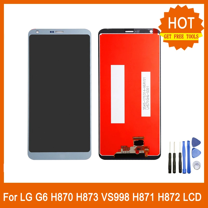 For LG G6 LCD Touch Screen Display Assembly 5.7" LG G6 Display H870 H873 VS998 H871 H872 LCD Replacement Parts +Free Tools
For LG G6 LCD Touch Screen Display Assembly 5.7" LG G6 Display H870 H873 VS998 H871 H872 LCD Replacement Parts +Free Tools