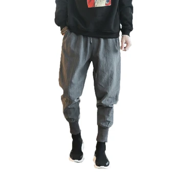 Cotton Linen Track Pants Men Stripe Joggers Loose Mens Harem Pants Street Wear Plus Size Hip Hop Trousers Mens Clothing LC7018
Cotton Linen Track Pants Men Stripe Joggers Loose Mens Harem Pants Street Wear Plus Size Hip Hop Trousers Mens Clothing LC7018