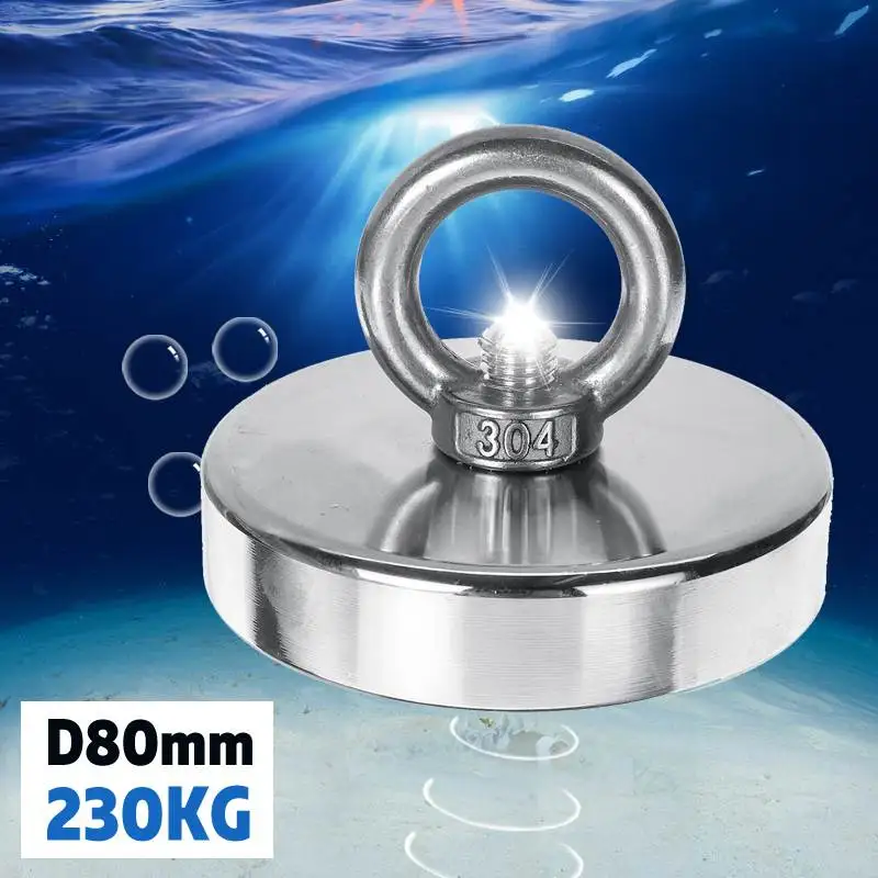 230KG D80mm Neodymium Recovery Fishing Magnet Metal Sea River Treasure Magnet Super Strong Round Ring Hole Powerful Magnetic
230KG D80mm Neodymium Recovery Fishing Magnet Metal Sea River Treasure Magnet Super Strong Round Ring Hole Powerful Magnetic