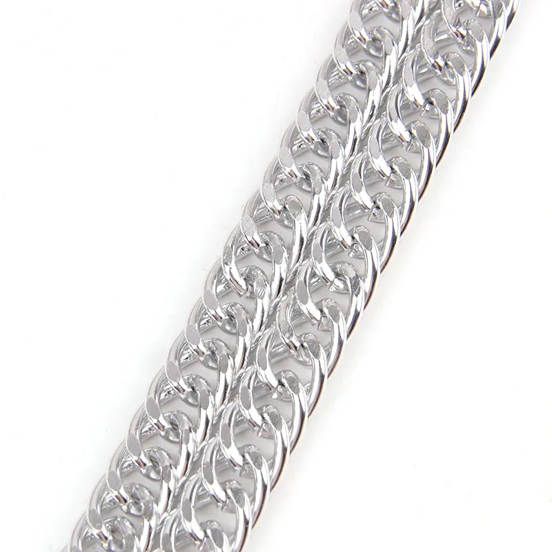 Dense Aluminum Metal Silver Curb Chains Bulk Fit Bracelets Findings Double Open Link Chain For DIY Jewelry Making 2x10.4x14m
Dense Aluminum Metal Silver Curb Chains Bulk Fit Bracelets Findings Double Open Link Chain For DIY Jewelry Making 2x10.4x14m