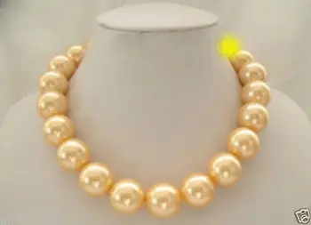 Huge 18mm Yellow South Sea Shell Pearl Round Necklace 18"++ 5YU8767
Huge 18mm Yellow South Sea Shell Pearl Round Necklace 18"++ 5YU8767
