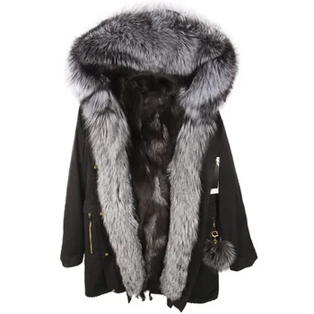 2020 Real Fur Coat Winter Jacket Women Long Parka Big Natural Raccoon Fur Collar Hood Fox Fur Liner Long Army Green Coat Warm
2020 Real Fur Coat Winter Jacket Women Long Parka Big Natural Raccoon Fur Collar Hood Fox Fur Liner Long Army Green Coat Warm