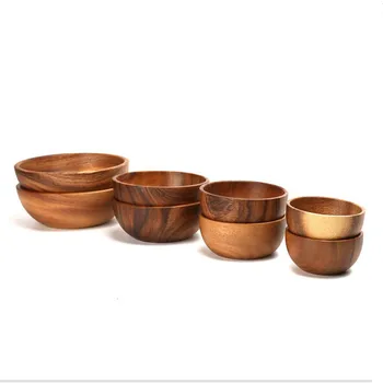 Acacia Wood Salad Bowl Round Calabash Serving / Salad Bowl Soup Bowls Hand-made Natural Wood Grain
Acacia Wood Salad Bowl Round Calabash Serving / Salad Bowl Soup Bowls Hand-made Natural Wood Grain