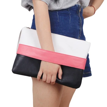 Summer Style Women Handbag Candy Color Patchwork PU Leather Bag Day Clutches Bolsa Feminina Wristlets Lady Party Evening Clutch
Summer Style Women Handbag Candy Color Patchwork PU Leather Bag Day Clutches Bolsa Feminina Wristlets Lady Party Evening Clutch