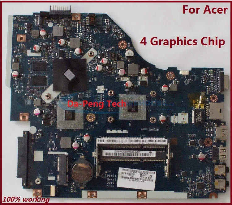 Бесплатная доставка Материнская плата для ноутбука ACER 5250 5253 шлюза NV51B JE50 LA-7092P 4