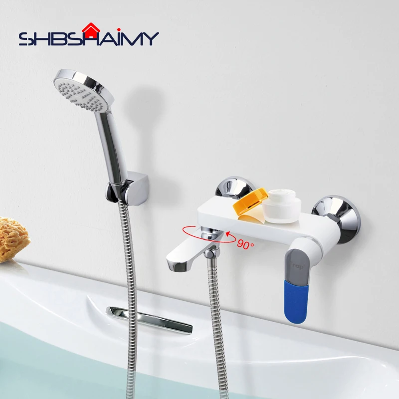 Bathroom Faucet Wall Mounted Cold and Hot Water Mixer Rotatable Tap 
Bathroom Faucet Wall Mounted Cold and Hot Water Mixer Rotatable Tap