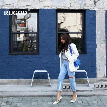 RUGOD 2019 Fashion women denim jeans zipper pocket pencil pants harajuku style summer streetwear modis femme trousers
RUGOD 2019 Fashion women denim jeans zipper pocket pencil pants harajuku style summer streetwear modis femme trousers