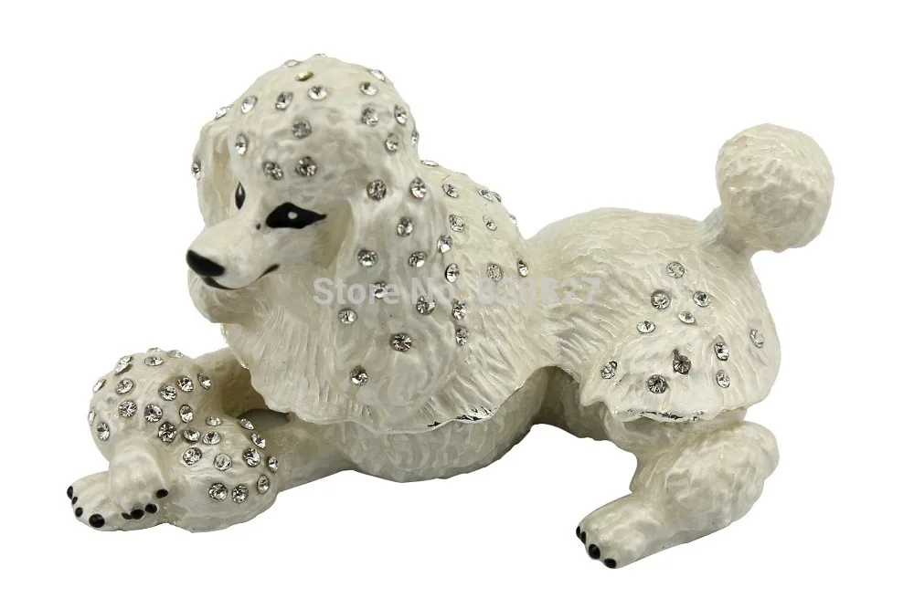 Dog Clear Crystal Studded Dog Pewter Jewelry Trinket Box,white dog jewelry display vintage metal dog gifts
Dog Clear Crystal Studded Dog Pewter Jewelry Trinket Box,white dog jewelry display vintage metal dog gifts