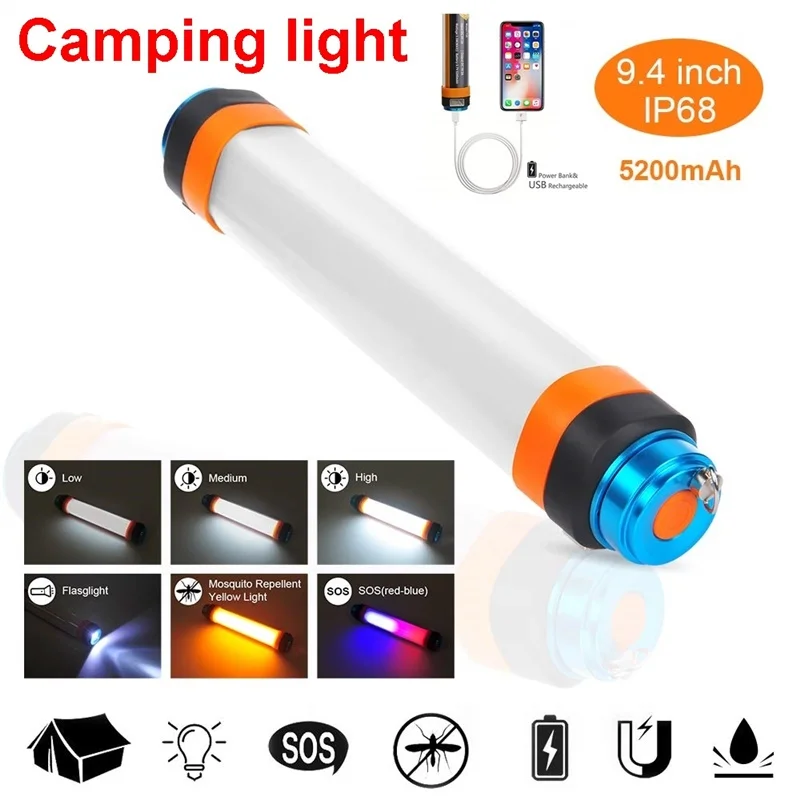 Cree Camping Lantern with Magnet Tent Light Ip68 USB Charging Outdoor Emergency Power Lamp 6 Modes Flashlight Mosquito Repellen
Cree Camping Lantern with Magnet Tent Light Ip68 USB Charging Outdoor Emergency Power Lamp 6 Modes Flashlight Mosquito Repellen