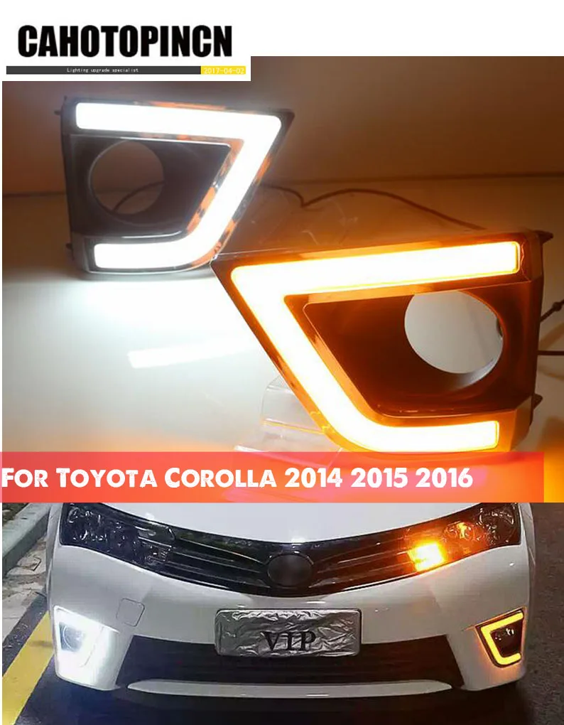DRL For Toyota Corolla 2014 2015 2016 turn Signal style Relay 12V LED Daytime Running Lights Daylight with fog lamp hole
DRL For Toyota Corolla 2014 2015 2016 turn Signal style Relay 12V LED Daytime Running Lights Daylight with fog lamp hole