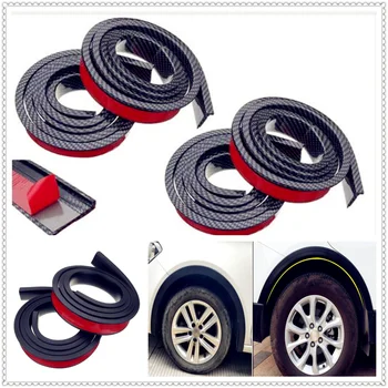 4PCS black Car Fender Wheel Eyebrow Arch Protector Lip for Peugeot Jeep Harley-Davidson Buick Bentley Scania 6008 301 408