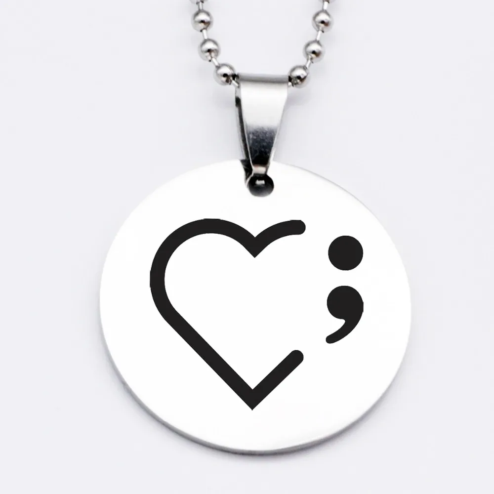 2018 New Design Women Stainless Steel Jewelry Heart Semicolon Charm Necklace Gift For Girlfriend Accept Drop Shipping YP3928
2018 New Design Women Stainless Steel Jewelry Heart Semicolon Charm Necklace Gift For Girlfriend Accept Drop Shipping YP3928