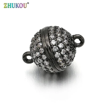 10*14mm Brass Micro Pave Cubic Zirconia Round Magnetic Clasps Hooks, Mixed Color,Hole: 1mm, Model: VK20
10*14mm Brass Micro Pave Cubic Zirconia Round Magnetic Clasps Hooks, Mixed Color,Hole: 1mm, Model: VK20