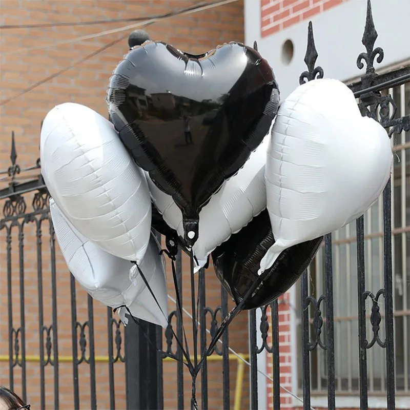 18 inch aluminum film balloon black white Love heart aluminum foil balloon wedding party arrangement decorations
18 inch aluminum film balloon black white Love heart aluminum foil balloon wedding party arrangement decorations