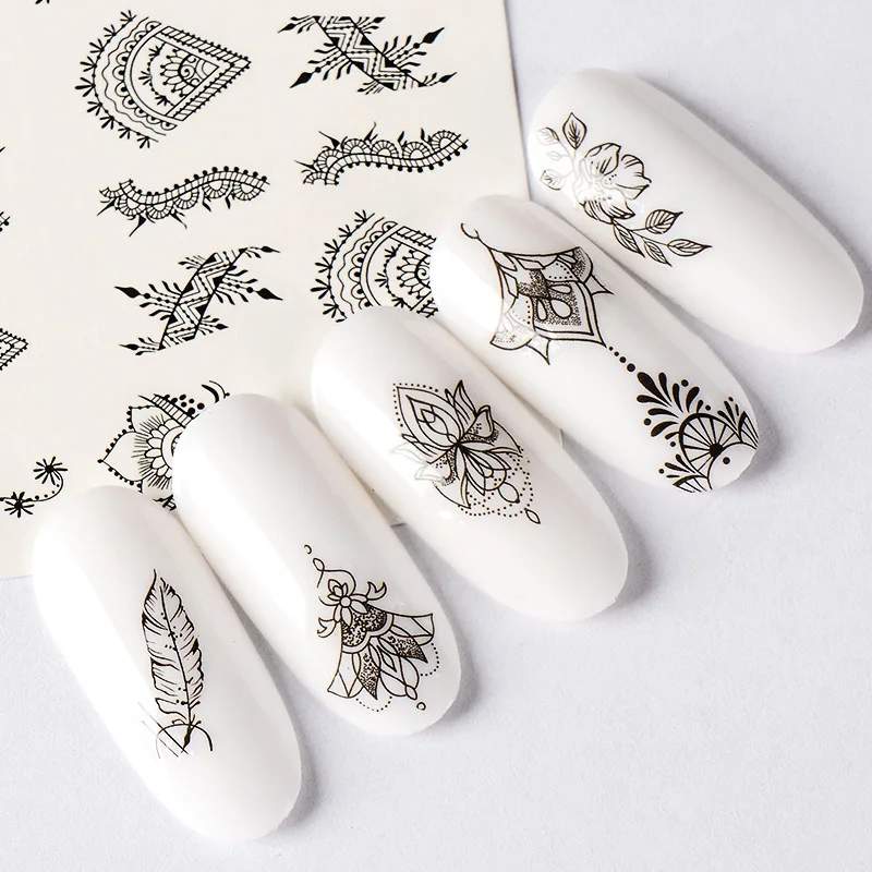 1 Sheet Jewelry Nail Sticker Black Floral Decals Manicure Water Transfer Slider Foil Design Nail Art Decorations Accessories
1 Sheet Jewelry Nail Sticker Black Floral Decals Manicure Water Transfer Slider Foil Design Nail Art Decorations Accessories