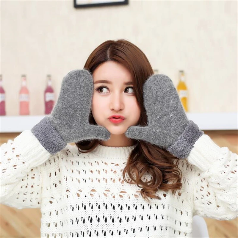 YSDNCHI Lovely Winter Knitted Wool Thicker Cashmere Velvet Warm Black Gloves Ladies Cute Fingerless Women Solid Mittens Guantes
YSDNCHI Lovely Winter Knitted Wool Thicker Cashmere Velvet Warm Black Gloves Ladies Cute Fingerless Women Solid Mittens Guantes
