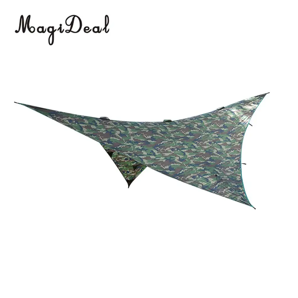 MagiDeal Waterproof Camping Awning Tarp Trail Tent Sun Shade Hammock Shelter for Outdoor Hiking Picnic Tent Sunshade Supplies
