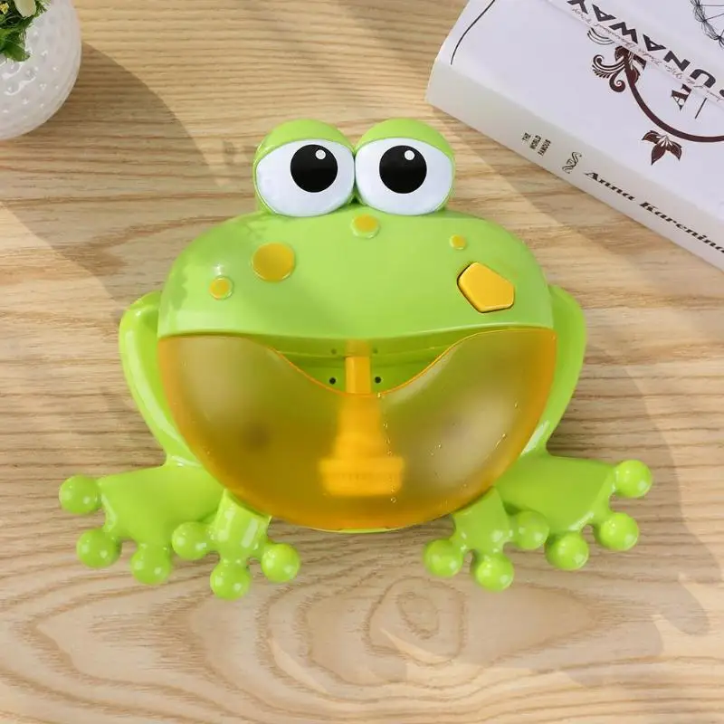 bubble blowing frog bath toy