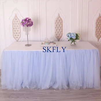 SK005G SKFLY standard 6ft rectangle banquet elegant puffy tutu wedding light blue tulle table skirt
SK005G SKFLY standard 6ft rectangle banquet elegant puffy tutu wedding light blue tulle table skirt