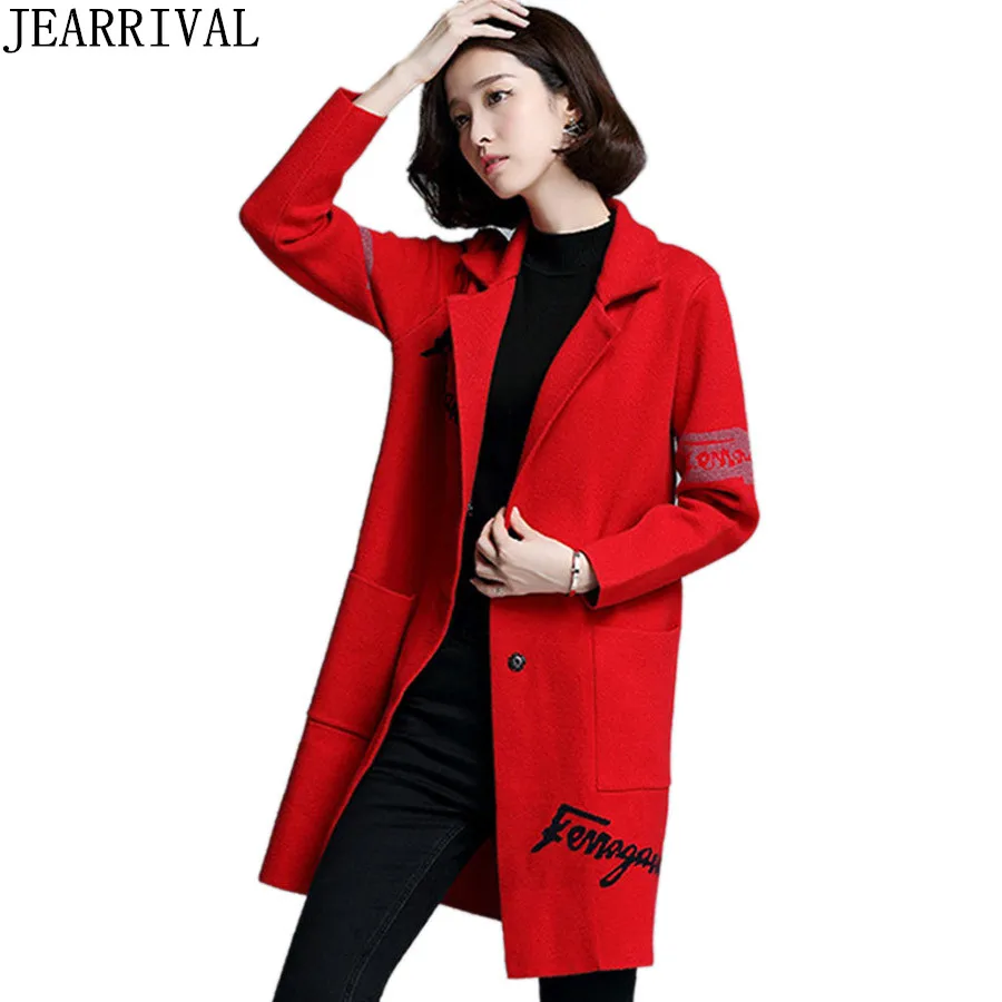 2017 Autumn Winter New Cardigan Women Fashion Letter Embroidery Long Sleeve Casual Covered Button Sweater Knitted Coat Outwear
2017 Autumn Winter New Cardigan Women Fashion Letter Embroidery Long Sleeve Casual Covered Button Sweater Knitted Coat Outwear