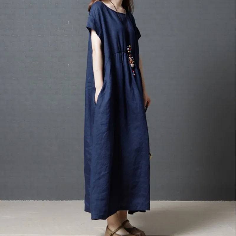 cotton linen long dress fashion casual short sleeve loose large size M-7XL O Neck slim vintage dress 2019 new summer red black
cotton linen long dress fashion casual short sleeve loose large size M-7XL O Neck slim vintage dress 2019 new summer red black