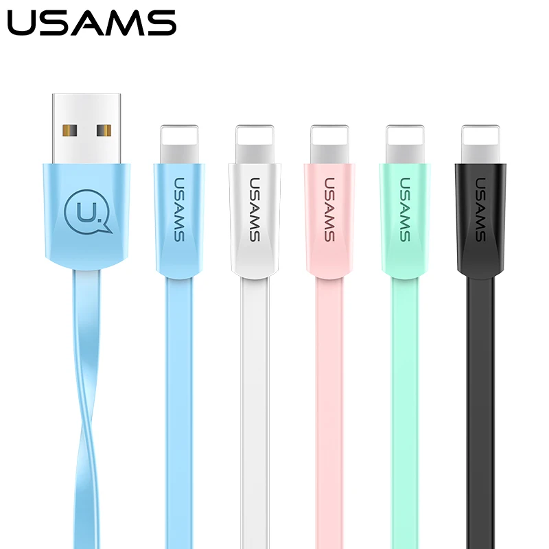 USAMS телефон зарядный кабель для iPhone 5/5S/5se/6/6s USB Apple 8Pin лапши Форма элегантный