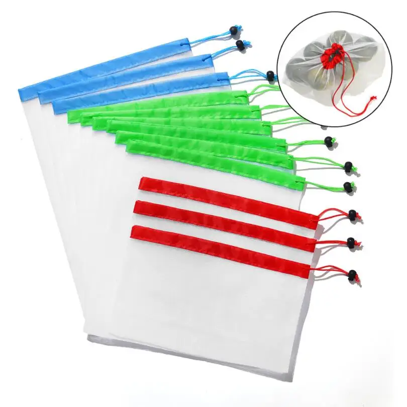 12pcs Reusable Mesh Produce Bags Washable Bags for Grocery Shopping Storage Fruit Vegetable Toys Sundries SN-173
12pcs Reusable Mesh Produce Bags Washable Bags for Grocery Shopping Storage Fruit Vegetable Toys Sundries SN-173