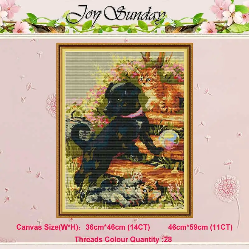 Black Dog and Cat animals counted 11CT 14CT Cross Stitch Set DIY DMC Chinese Cross-stitch Kit Embroidery Needlework home decor
Black Dog and Cat animals counted 11CT 14CT Cross Stitch Set DIY DMC Chinese Cross-stitch Kit Embroidery Needlework home decor