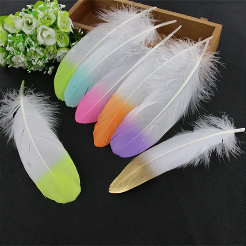 

Natural Feathers 14-20cm Chicken and Duck Plumes Marabou Feathers for Carnival Halloween Christmas DIY Sewing Craft Accessories