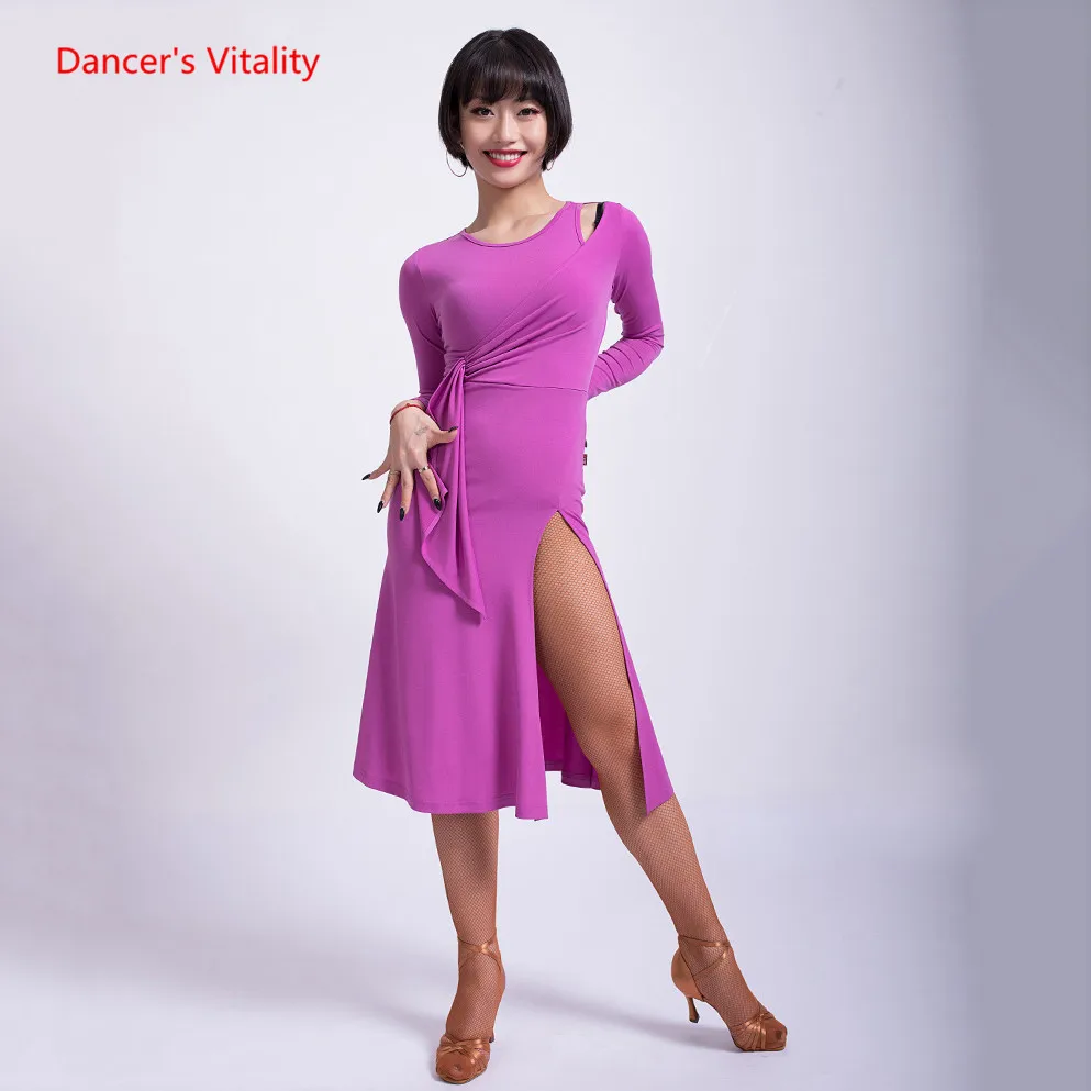 Latin Dance Dress Sexy High Split Adult Female Dancing Performance Costume Women Latin Salsa Rumba Dance Stage Practice Clothes 
Latin Dance Dress Sexy High Split Adult Female Dancing Performance Costume Women Latin Salsa Rumba Dance Stage Practice Clothes
