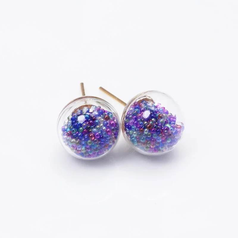 new fashion brand jewelry handmade glass beads stud earrings for women candy color statement gift tiny earrings free shipping
new fashion brand jewelry handmade glass beads stud earrings for women candy color statement gift tiny earrings free shipping