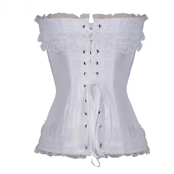 Satin Overbust Corset Top Hooks Side Bowknot Clubwear Showgirl Body Shaper Cosplay Sexy Bustiers for Wedding Plus Size Outwear
Satin Overbust Corset Top Hooks Side Bowknot Clubwear Showgirl Body Shaper Cosplay Sexy Bustiers for Wedding Plus Size Outwear