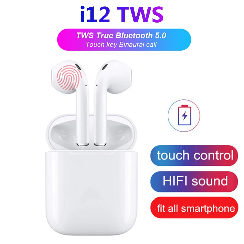 TWS Bluetooth Earphones i12 PK I9s Ear Pod Sports Bluetooth Wireless Headset Wireless Earphone Touch Earbuds
TWS Bluetooth Earphones i12 PK I9s Ear Pod Sports Bluetooth Wireless Headset Wireless Earphone Touch Earbuds